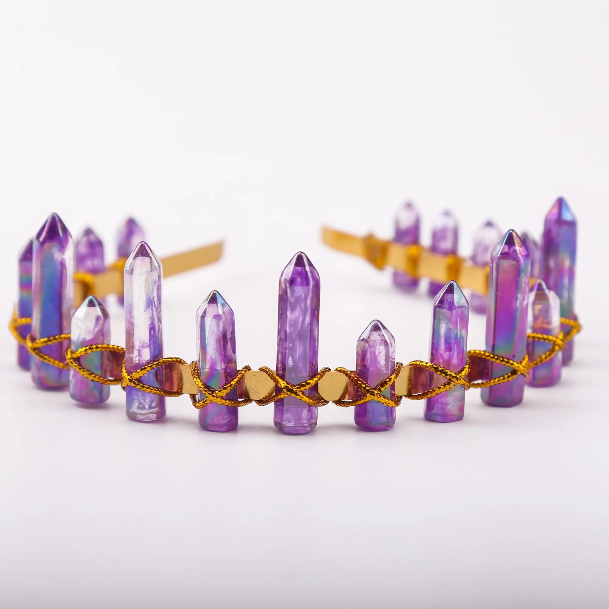Purple Stone Crown Costume Accessory
