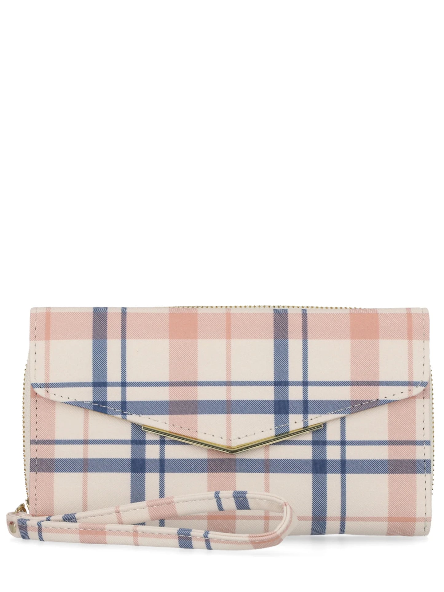 Women'S Ainsley Bulk Clutch Wallet Vinyl Plaid Print